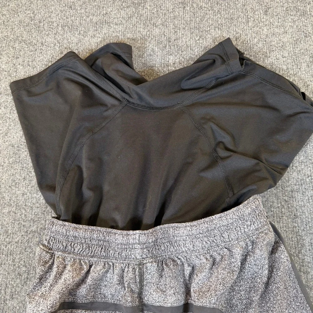 Lululemon Mens Surge Short 7 Inch Liner Grey Space Dye Athletic Gym Shorts #3376